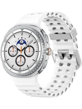 Unisex White Classic Analog Breathable Marine Replacement Samsung Galaxy Watch